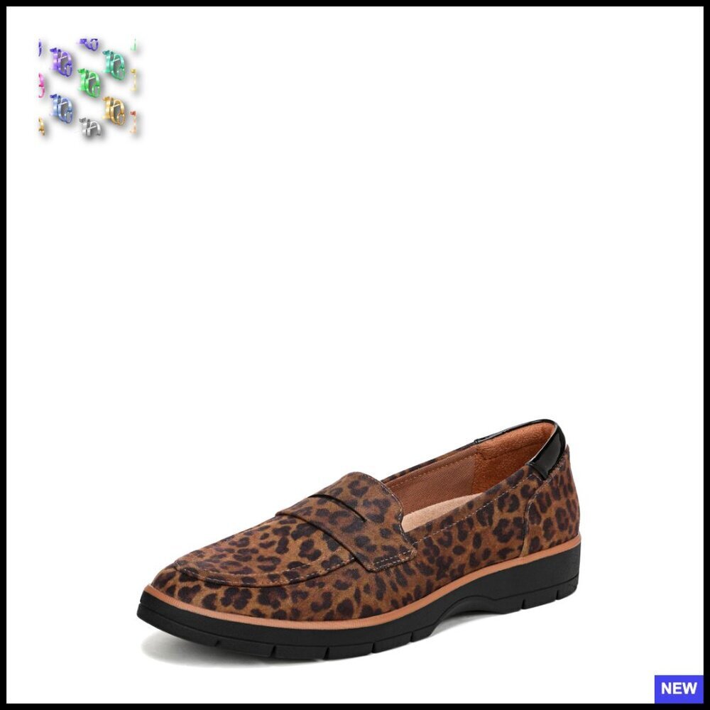 Leopard Penny Loafers Slip On Casual Sustainable Comfort Work Chic Classic